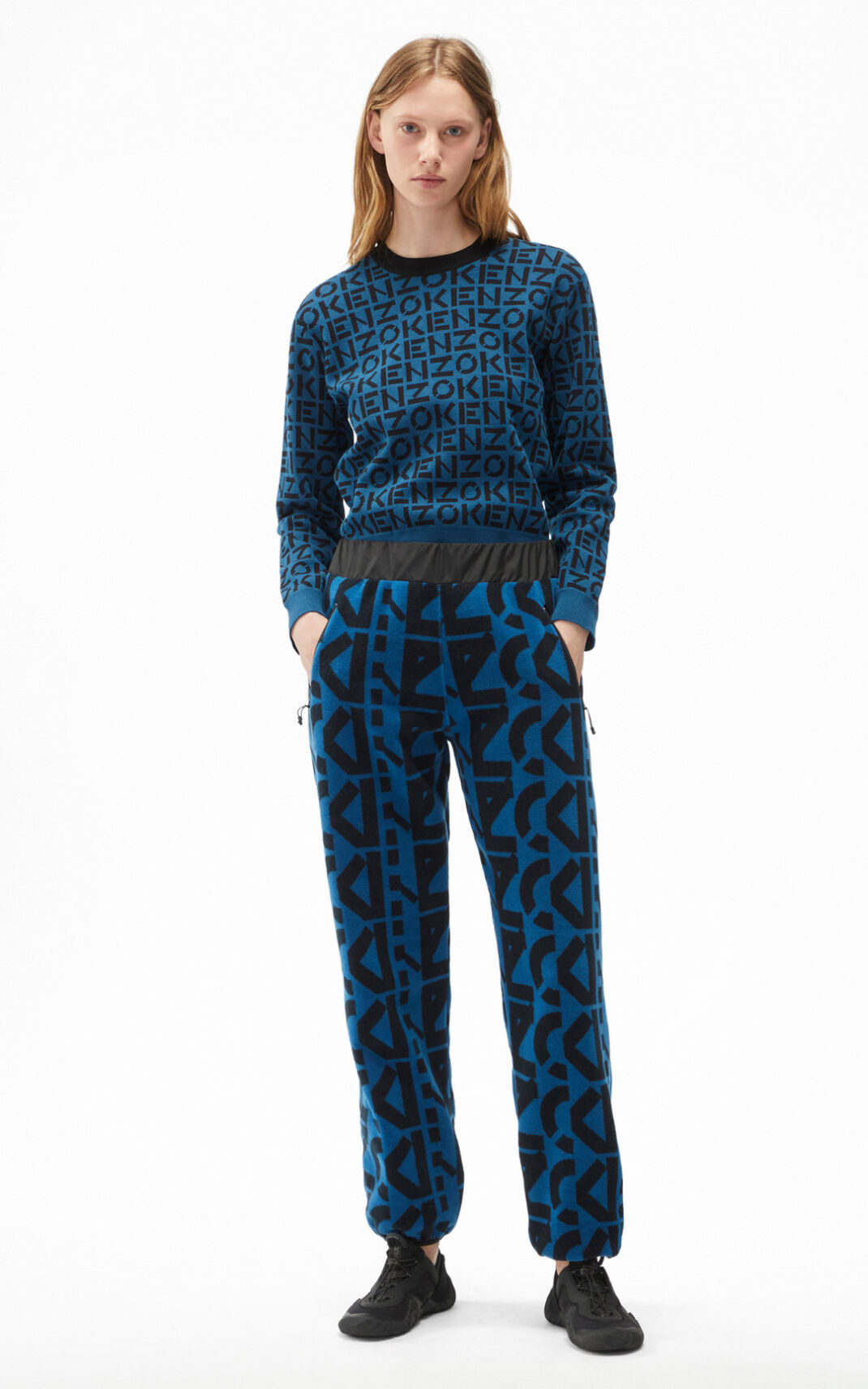 Jogger Kenzo Sport monogrammed fleece Mujer Azules Oscuro - SKU.5479317